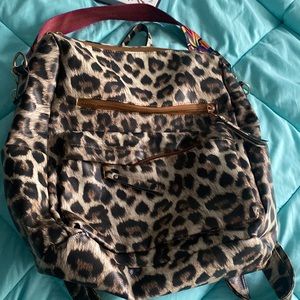 Cheetah print purse backpack